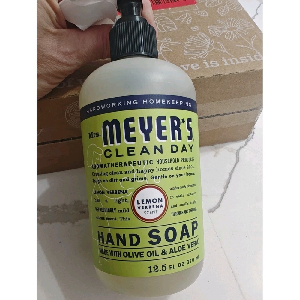 Mrs. Meyers LEMON VERBENA Hand Soap 12.5‎ Fl Oz Per Bottle Lot of 3
